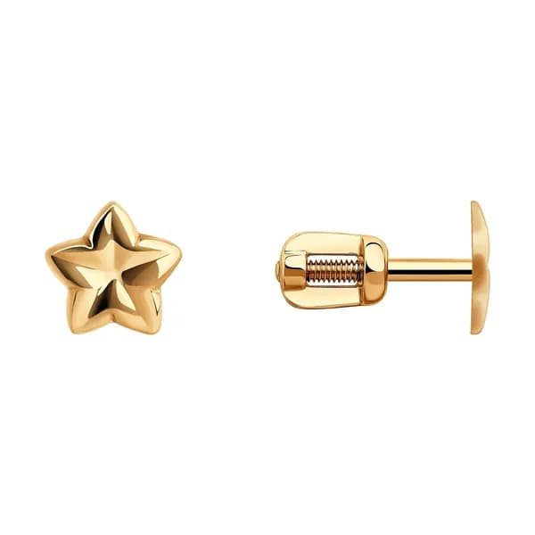 Золотые серьги DIAMANT-ONLINE 585 пробы