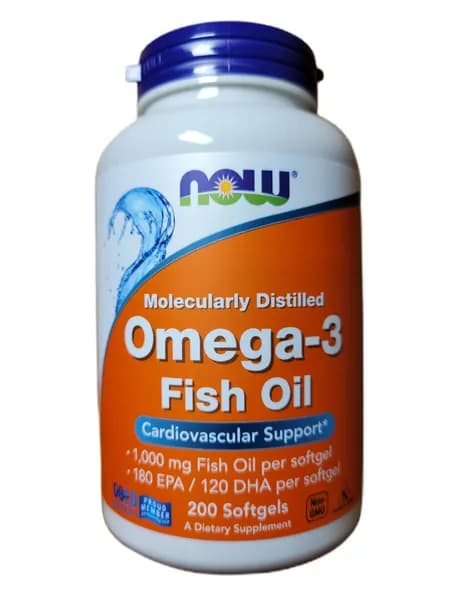 Омега 3, Рыбий жир, 1000мг 200 капсул / NOW, Omega 3 / Жирные кислоты, витамины для сердца и сосудов, для мозга