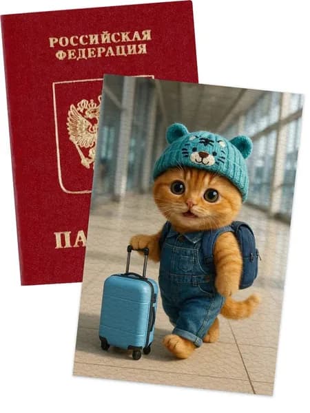 обложка для паспорта кот