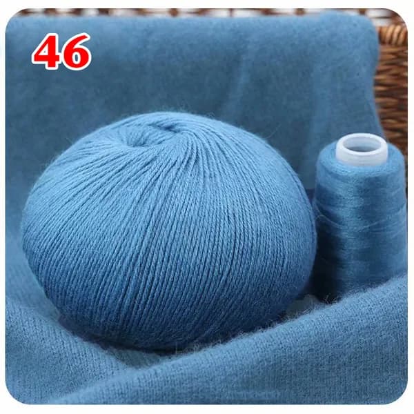Плюшевая пряжа с шерстью норки,для вязания,50+20г