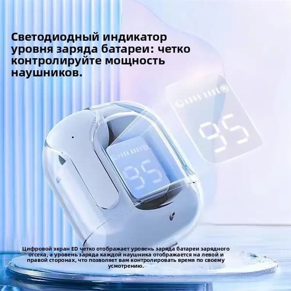 heetech Наушники беспроводные с микрофоном, Bluetooth, голубой