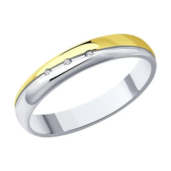 Серебряное кольцо DIAMANT-ONLINE с бриллиантом 925 пробы