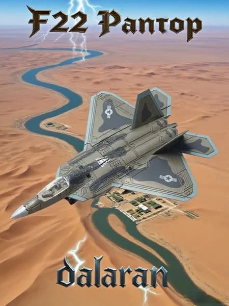 Самолет F-22 Раптор (США) 1:100 - Сборная модель без клея и окраски детальная Dalaran