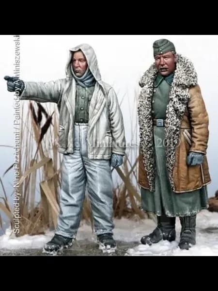 Модель военной сцены Восточного фронта 1 35 масштаба из рези