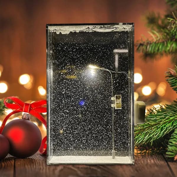 Ночник подарок фонарь со снегопадом asdoklhq, DIY рождественский фонарь новогодний, для девочки девушке, подруге на свадьбу