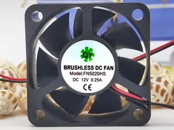 Вентилятор охлаждения 5020 DC 12V 0.25A (5 см), осевой бесщеточный кулер QY FN5020HS 2-pin