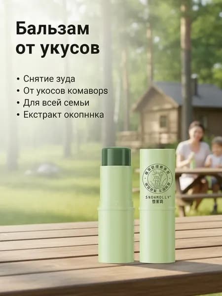 Растительный охлаждающий увлажняющий крем для предотвращения укусов