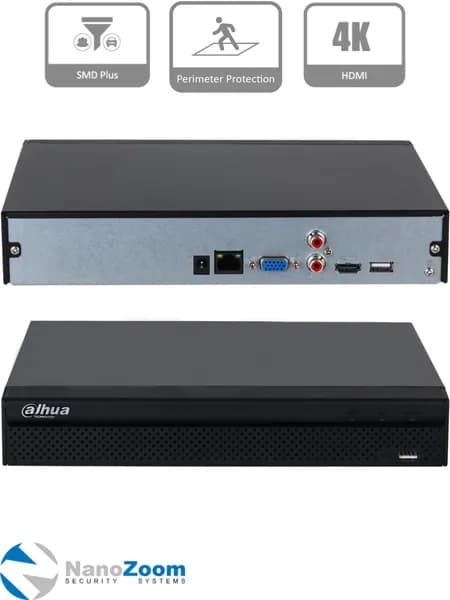 Dahua DH-NVR2108HS-4KS3 - 8 канальный видеорегистратор IP для видеонаблюдения, NVR регистратор сетевой, 4K и H.265+