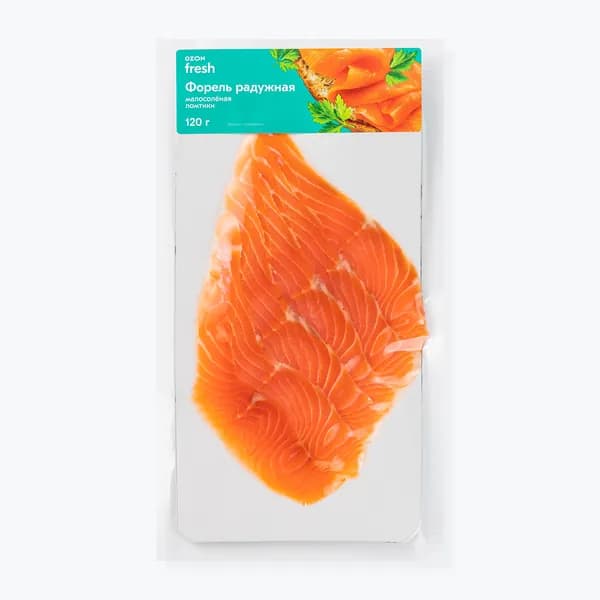 Форель малосоленая 120 г, Ozon fresh, ломтики