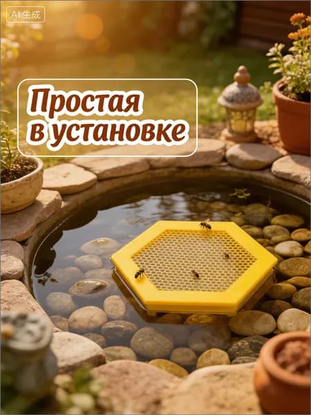 Лоток для питья пчёл и насекомых жёлтый 210 180 мм безопасная поилка для садовых опылителей, поильная станция для пчёл, бабочек и других насекомых