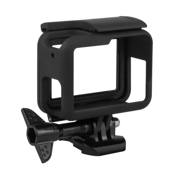 Рамка для GoPro Hero (2018) / 6 / 5 Защитный чехол для границы корпуса Аксессуары для Go Pro Hero6 Hero5 Чернить с быстросъемным подвижным гнездом и винтом (черный)