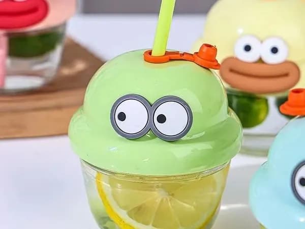 Детский стакан для кофе и напитков из стекла "Дуньдунь"