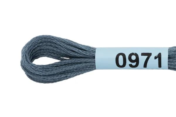Мулине GAMMA нитки для вышивания 4 шт. по 8 м., 0971 темно-серый