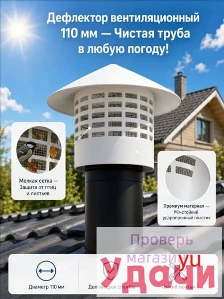 Грибы для вентиляции, 110 мм-белый вентиляционный зонт, используемый для защиты вытяжных систем и воздуховодов на крыше.