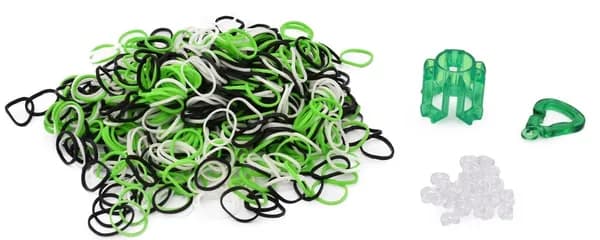 Набор для плетения браслетов из резиночек RAINBOW LOOM Finger Loom (Фингер Лум) - Зелёный R0041B