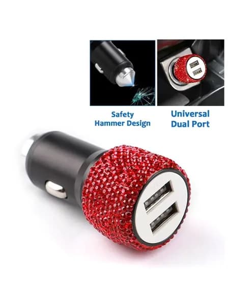 Автомобильный адаптер с двумя USB-портами, 5 В 2,1 А, автомобильные аксессуары.