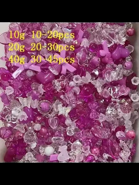 Акриловые бусины, 10г, белые