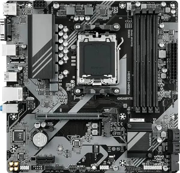 Материнская плата AM5 DDR5 Micro-ATX AMD A620 GIGABYTE, A620M DS3H
