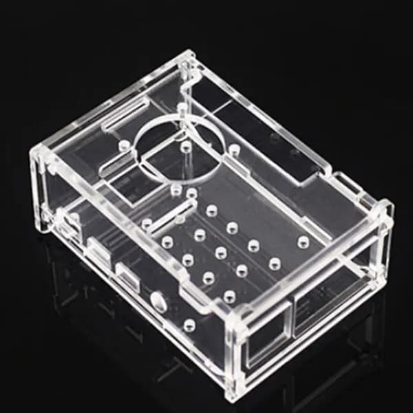 Прозрачный ABS высокий корпус для Raspberry PI 4B (позволяет установить вентилятор или 3.5" сенсорный экран)
