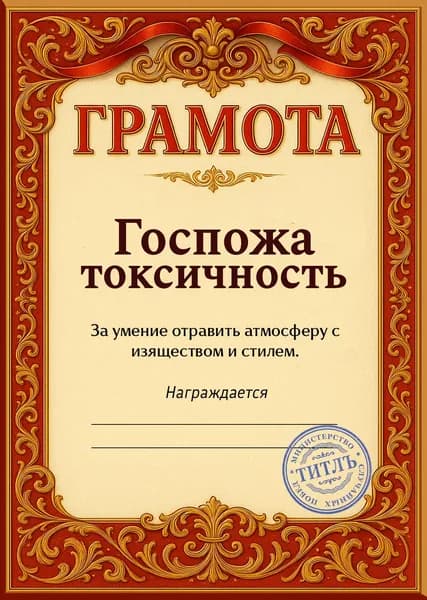 Прикольная грамота, диплом для подруги