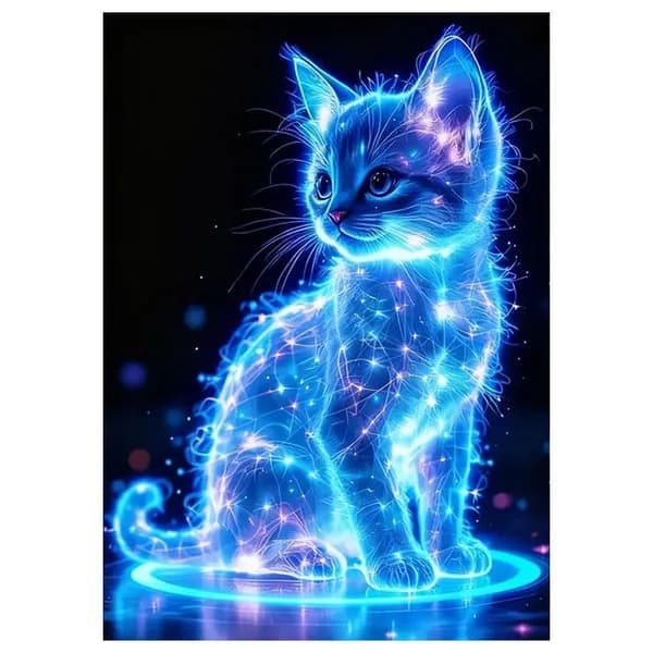 Алмазная мозаика "кошка" , Алмазная вышивка 30*40cm