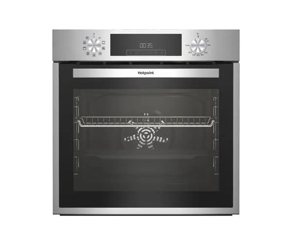Духовой шкаф электрический встраиваемый Hotpoint HFTE8 821 H IX, 72 л, 9 режимов (гриль, конвекция), очистка паром, тройное стекло, блокировка от детей, A+