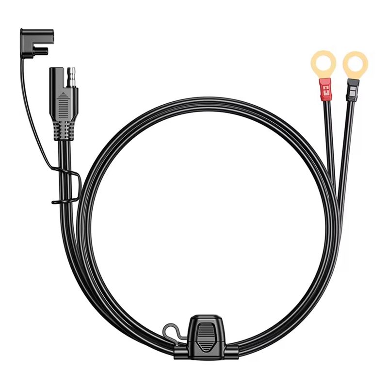 SAE-кабель с кольцевыми клеммами "6FT", 18AWG, 12-24В. Водонепроницаемый / для зарядного устройства аккумулятора