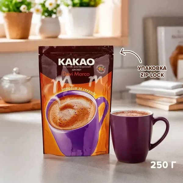 Какао-напиток растворимый "Devi Marco" 3 шт. по 250 г.