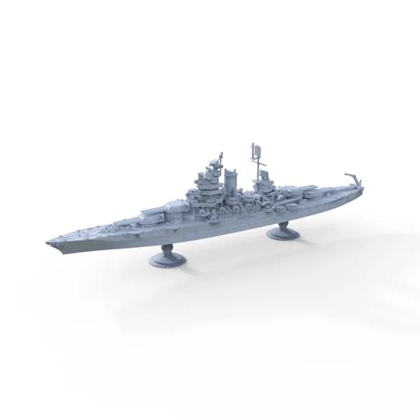 Военная модель, масштаб 1:2000 американский линейный корабль Миссисипи (BB-41, тип Нью-Мексико, 1945)