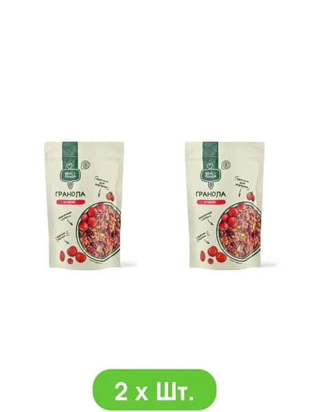 Гранола Ягодная Вкус & Польза готовый завтрак 300г * 2шт.
