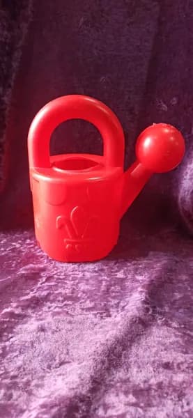 Винтажная игрушка, красная лейка, 18 см