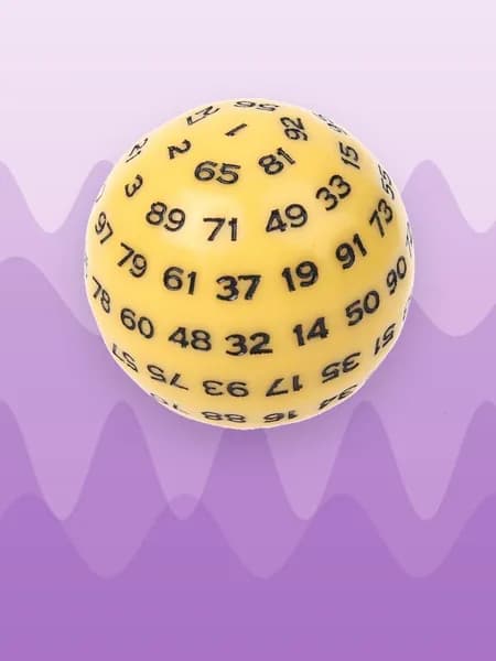 100-гранная полиэдральная кость D100 для настольных ролевых игр, Желтый