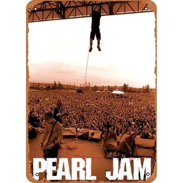 Металлическая картина Pearl Jam прямоугольная 30 40 см