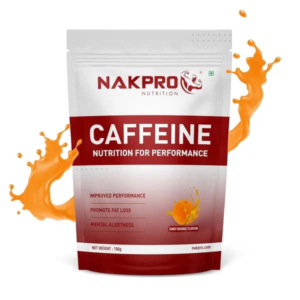 Nakpro энергетический порошок для тренировок с кофеином, 50 порций, вкус оранжевый, набор 3 шт, 100 г
