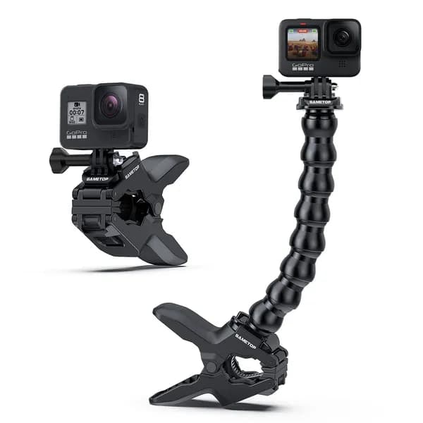 Универсальное крепление Came Jaws Flex с регулируемой гибкой штангой для камер GoPro Hero 11 10 9 Fusion DJ Osmo и других моделей