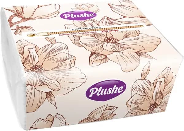 Бумажные салфетки Plushe для лица 2 слоя 10.5*7*13см 200шт