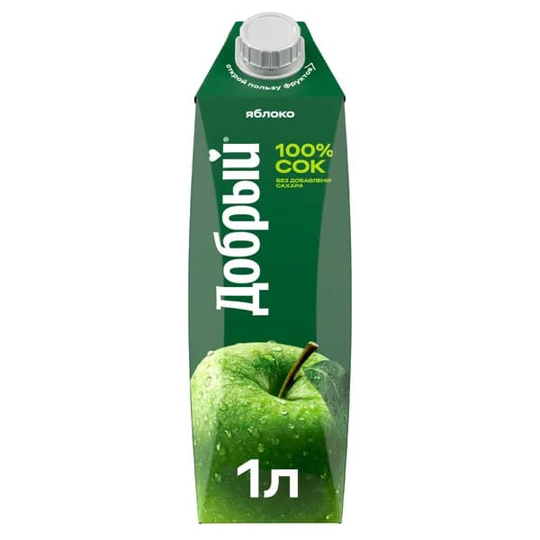 Сок Добрый Яблочный, 1 л