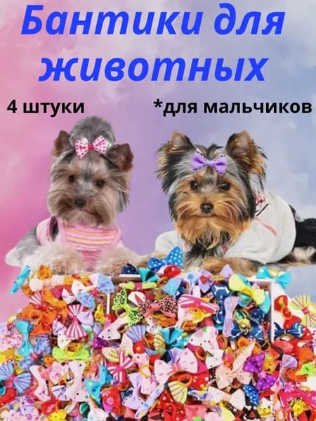 бантики для животных 4 штуки