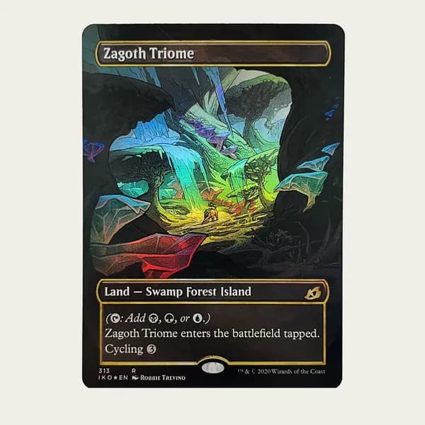 Магия сбора прокси-карт Высококачественные нефольговые Zagoth Triome IKO #313 foil