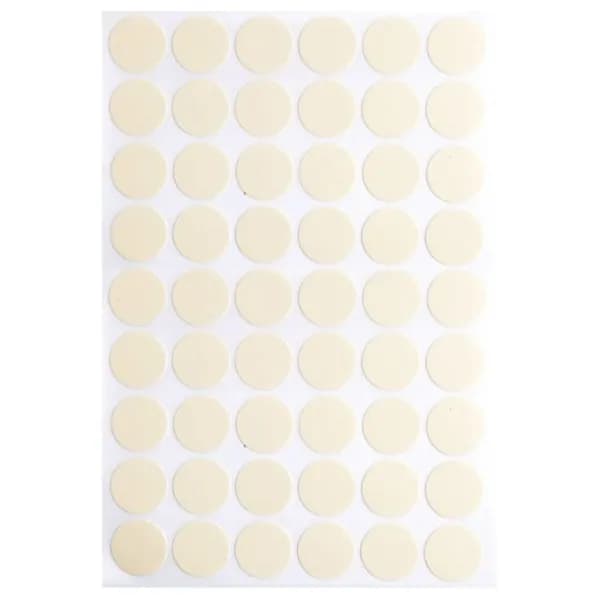 (1 лист из 54 наклеек) Наклейка на отверстие для завинчивания мебельного винта в пылезащитной крышке-белая слоновая кость