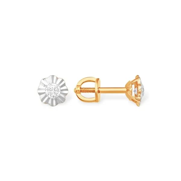 Серьги женские с фианитами из красного золота 375 пробы 585GOLD