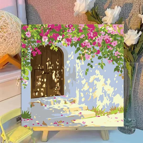 Картина по номерам, 20x20 CM, Кошки и собаки,Мультфильмы, подарки для детей, декомпрессия