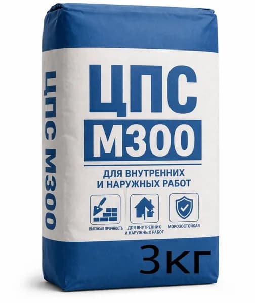 Цементно-песчаная смесь М300 3кг