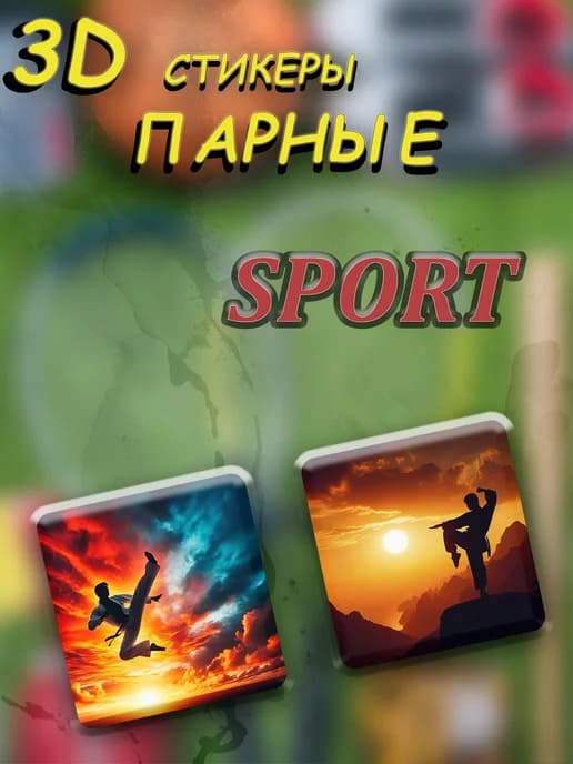 3D стикеры парные на телефон Тхэквондо