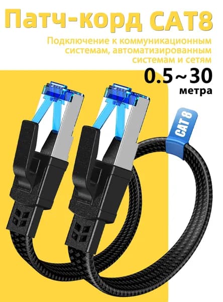 LIXDA Кабель для интернет-соединения RJ-45/RJ-45, 0.5 м, голубой