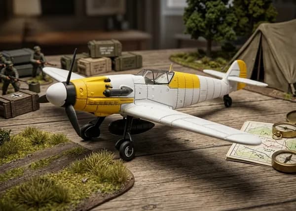 Цветная сборная модель Мессершмитт Bf 109 1:48 Зимняя раскраска