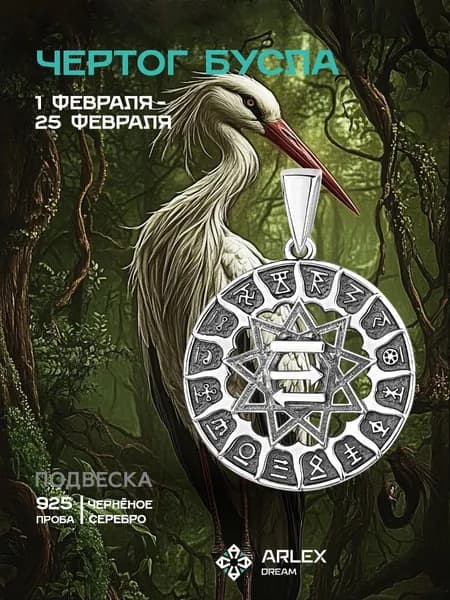 Подвеска оберег Чертог Аиста