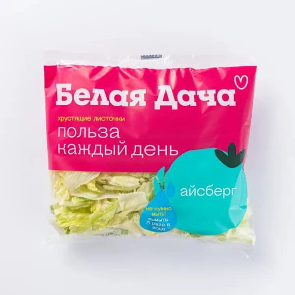 Салат Хрустящий айсберг 150 г, Белая Дача