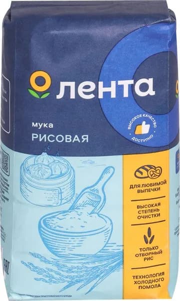 Мука рисовая ЛЕНТА, 500г
