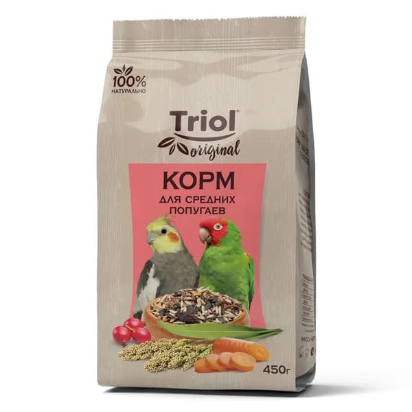 Корм для средних попугаев TRiOL original 450г